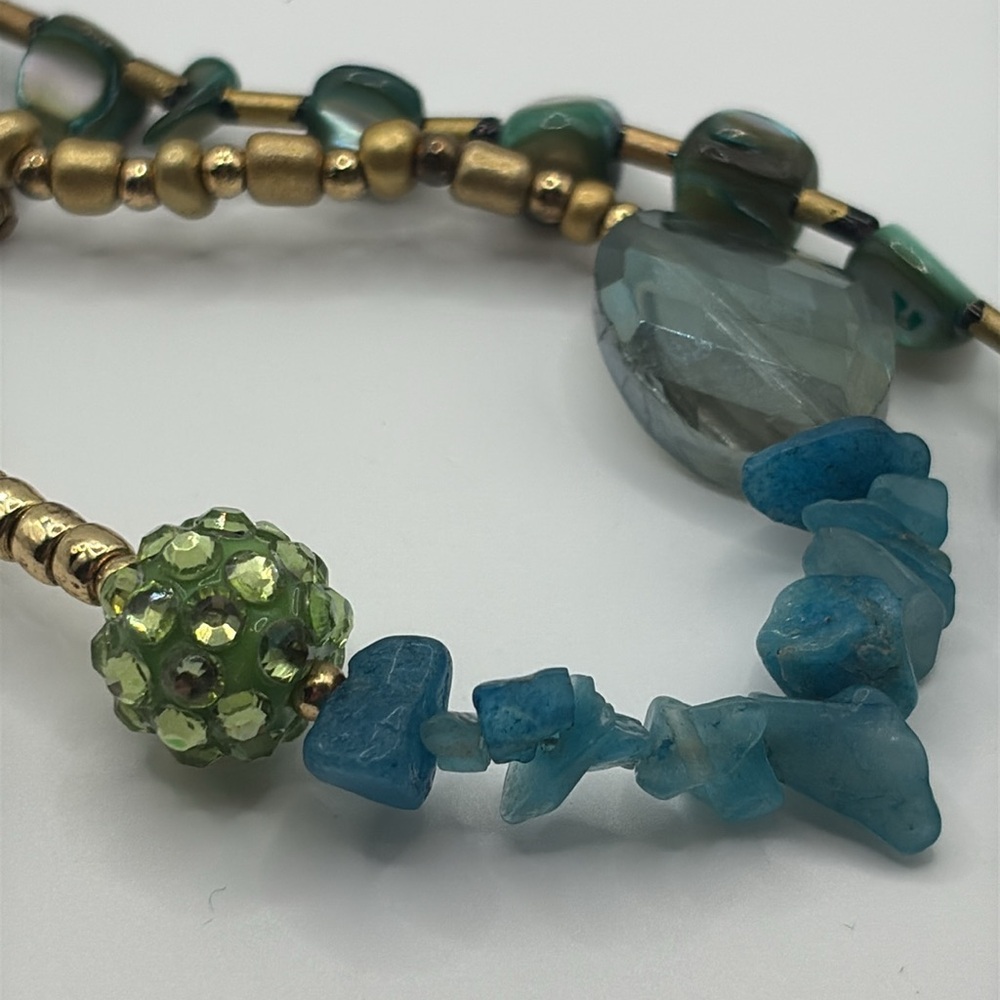 Sara Bella Boho long necklace with multiple gemstones - Picture 3 of 9